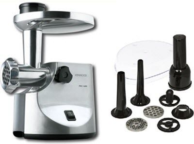 Compare Kenwood Meat Grinder, 1600W, 1.0Kg Per Minute, Metal Body, Meat Mincer, 3 Stainless Steel Mincer Screens, Kibbeh Maker, Sausage Maker, Feed Tube Pusher, Reverse Function, MG510008, Silver at KSA Price
