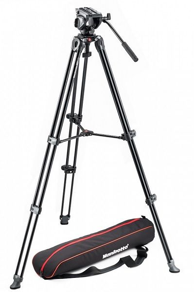 Compare Manfrotto Tripod with fluid video head Lightweight with Side Lock MVK500AM at KSA Price