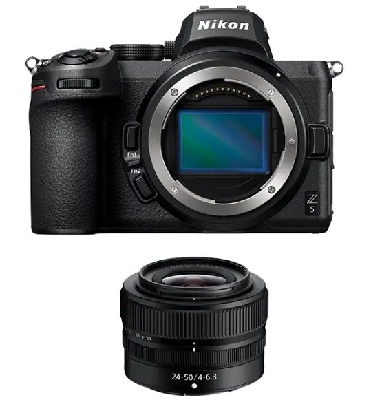 Compare Nikon Z5 Kit With 2450 Lens , Full Frame Mirrorless Camera + NPM Card VOK040ZM at KSA Price