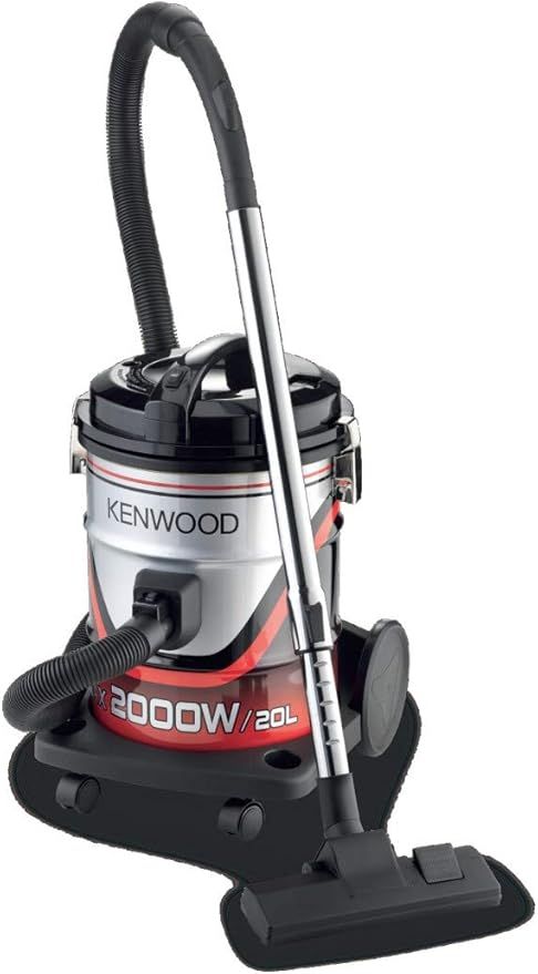 Compare Kenwood Drum Vacuum Cleaner, 2000W, 20L Tank Capacity, 8M Long Power Cord, Removable and Washable Filter, VDM40.000BR, Multicolor at KSA Price