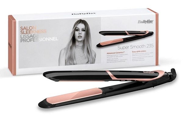 Compare Babyliss Hair Straightener, Up to 235°, 5 Heat Settings, Tourmaline Ceramic Coated Plates, Ultra Fast Heat Up, Ionic Frizz Control, Auto Shut Off, Heat Mat, ST391SDE, Gray at KSA Price