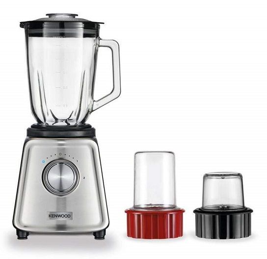 Compare Kenwood Blender, 800W, 2L Glass Goblet, Ice Crush Function, Meat Grinder, Chopper Mill, BLP44.270SS, Silver at KSA Price