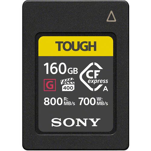 Compare Sony CEAG160T 160GB CFexpress Type A TOUGH Memory Card – 800MBs Read, 700MBs Write, VPG400 Certified for Professional 4K8K Video at KSA Price