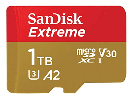 Compare SanDisk 1TB Extreme microSDXC UHSI Card with SD Adapter – 190MBs Read, 130MBs Write, 4K UHD, V30, U3, A2 for Smartphones, Drones, and Action Cams SDSQXAV1T00GN6MN at KSA Price