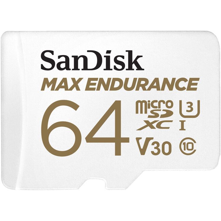 SanDisk MAX ENDURANCE microSD 64GB + SD Adapter…