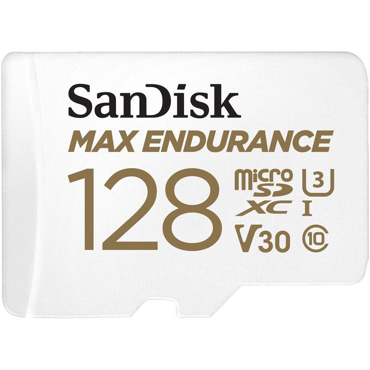 Compare SanDisk MAX ENDURANCE microSD 128GB + SD Adapter  for home security cameras & dashcams, up to 60,000 Hours, Full HD  4K videos, Extreme endurance, up to 10040 MBs ReadWrite speeds, C10, U3, V30, SDSQQVR128GGN6IA at KSA Price