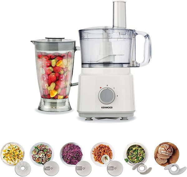 Compare Kenwood Food Processor 750W MultiFunctional With 8 Processing Tools, FDP03.C5WH, White at KSA Price