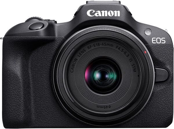 Compare Canon EOS R100 Mirrorless Camera with RFS 1845mm IS STM Lens – 24.1MP, 4K Video, Dual Pixel CMOS AF, Eye Detection & Compact Travel Design at KSA Price