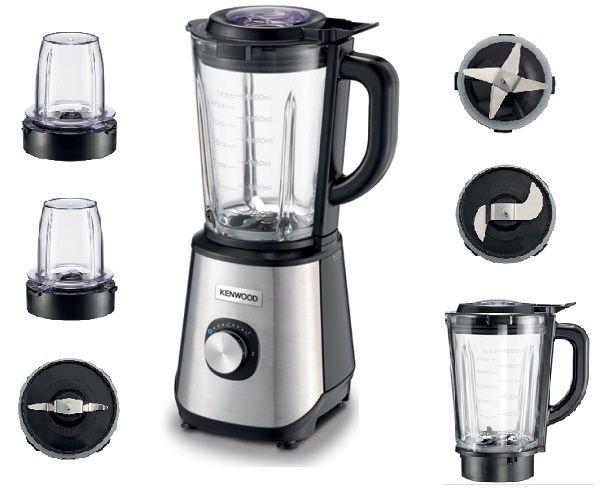 Compare Kenwood Blender, 1000W, 2L Glass Goblet, Grinder Mill, Chopper Mill, Ice Crush Function, BLM45.885SS, Multicolor at KSA Price