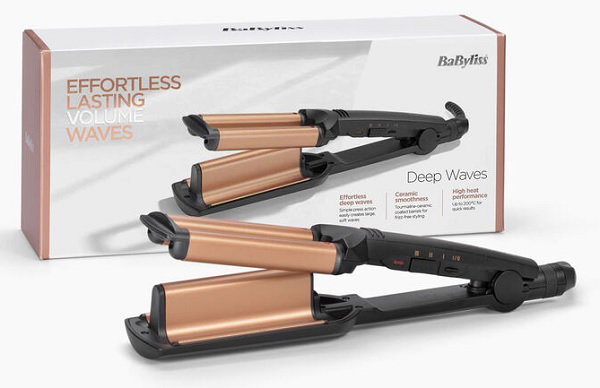 Compare Babyliss Hair Curlers, Up to 200°, 3 Heat Settings, Large Tourmaline Ceramic Barrels, Cool tip, Auto Shut off, W2447SDE, Black at KSA Price