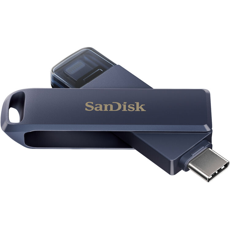 Compare SanDisk 256GB Phone Drive for iPhone, Works with iPhone 15 and Newer USBC Connector, iPhone 14 and Older Lightning Connector, SDIXD0N256GGN6NE, Metallic Sky at KSA Price