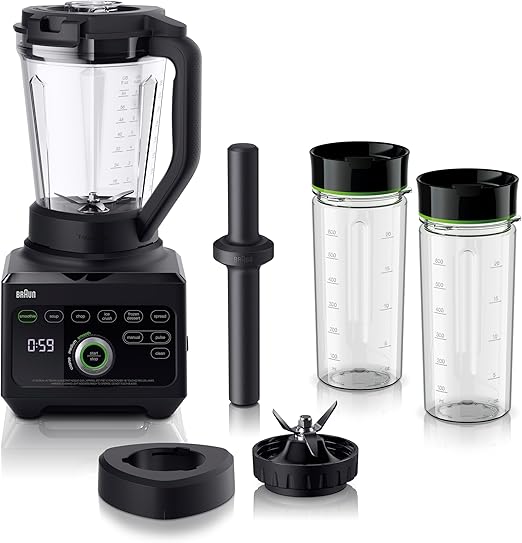 Braun Premium Power Blender, 1600W, 2L, Smoothie…