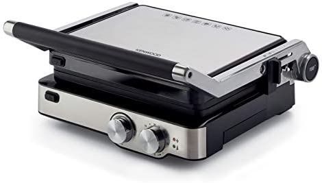 Compare Kenwood Health Grill, 2000W, Variable Temperature Control, Adjustable Grill Positions, 180 Degree Opening Grill, Oven Grill, Timer, HGM80.000SS, Steel at KSA Price