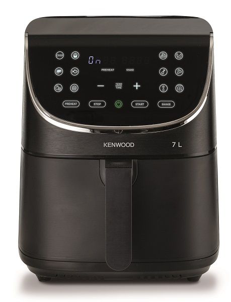 Compare Kenwood Digital Air Fryer, 1800W, 7L, 2.8Kg, Fruit Drying, Rapid Hot Air Circulation, HFP80.000BK, Black at KSA Price