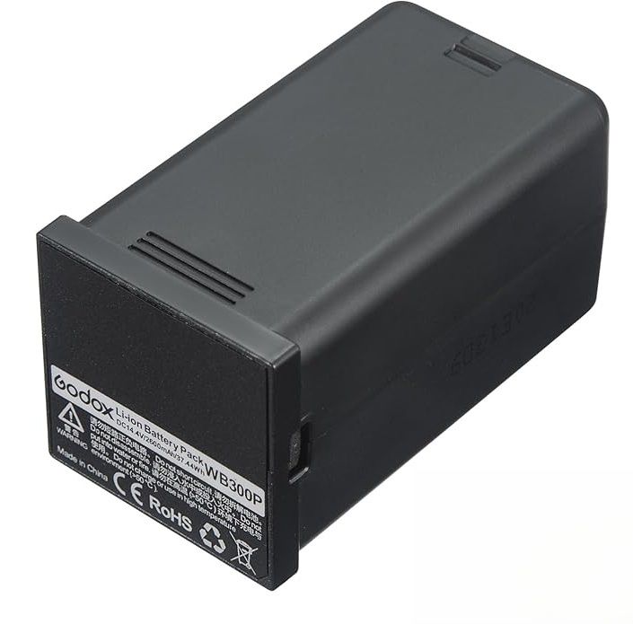 Compare Godox Rechargeable Lithium Battery for AD300Pro Outdoor Flash, High Performance DC, 300 Full Power Flashes, WB300P at KSA Price