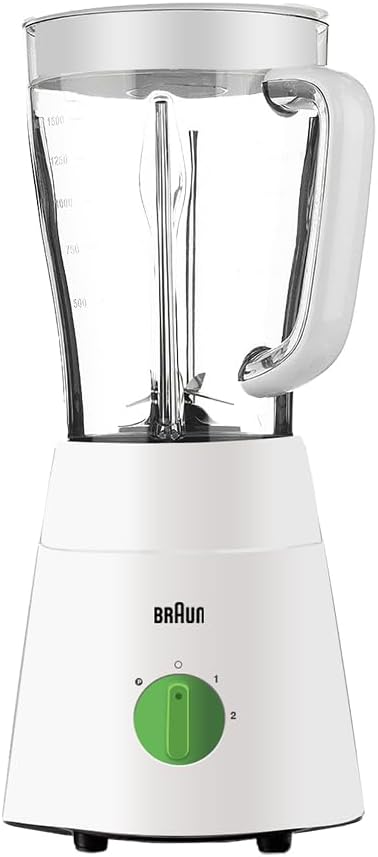 Compare Braun Blender 3 in 1, 500W, 1.75L, 2 Speeds, Pulse Function, Multi Mill, Grinder Mill, JB0123WH, White at KSA Price