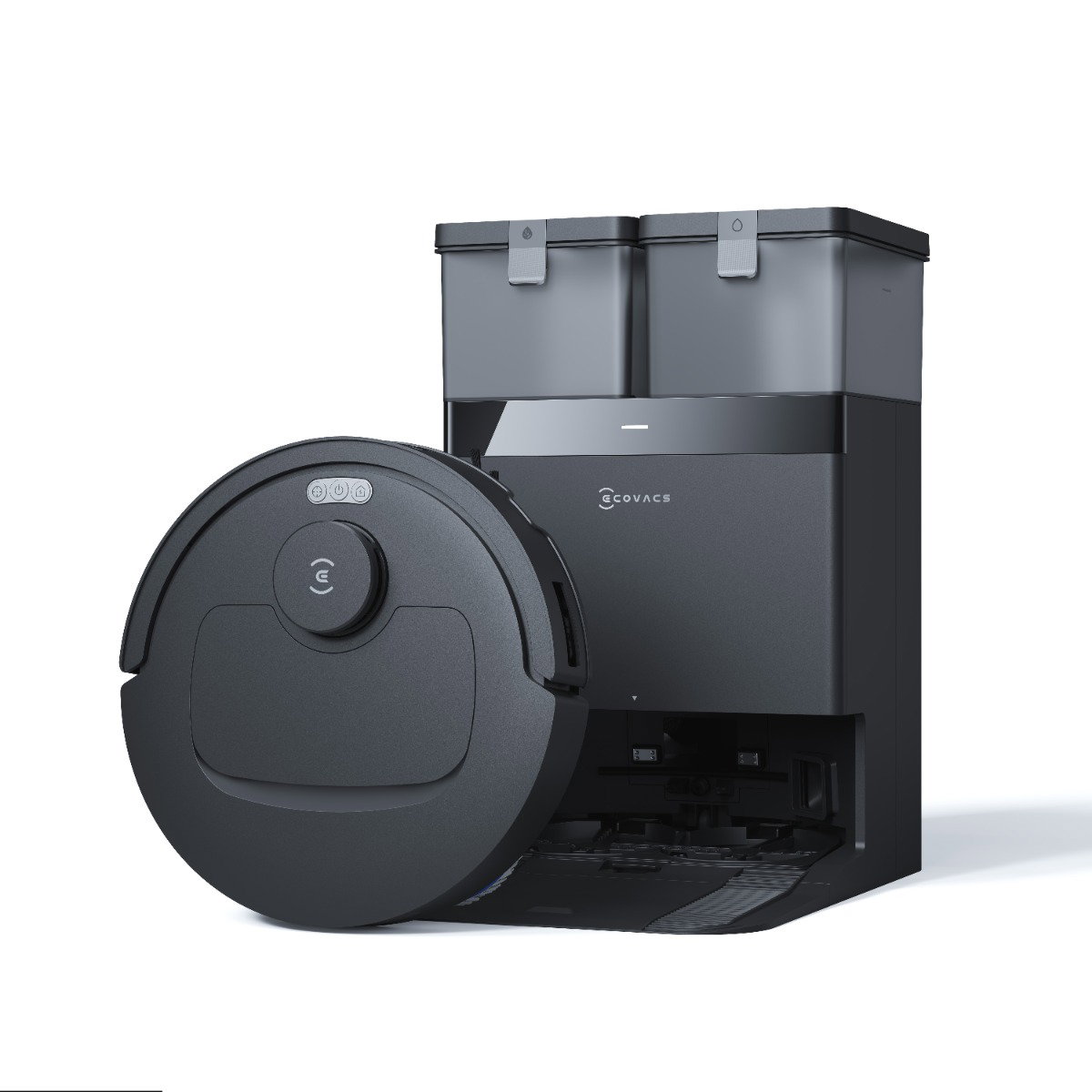 Compare ECOVACS DEEBOT T30C Robot Vacuum and Mop, 20,000Pa Suction, TruEdge Adaptive Edge Mopping, ZeroTangle 2.0 Technology, Hot Water Washing, SelfEmptying, AutoLift Mopping, Obstacle Avoidance, Black at KSA Price