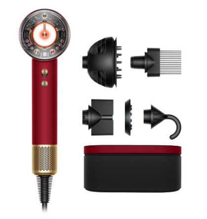 Compare Dyson Supersonic Nural™ hair dryer, 1600W, Help reduce static, Fast, intelligent drying, No heat damage, Scalp protect mode, HD162182, Red velvet gold at KSA Price