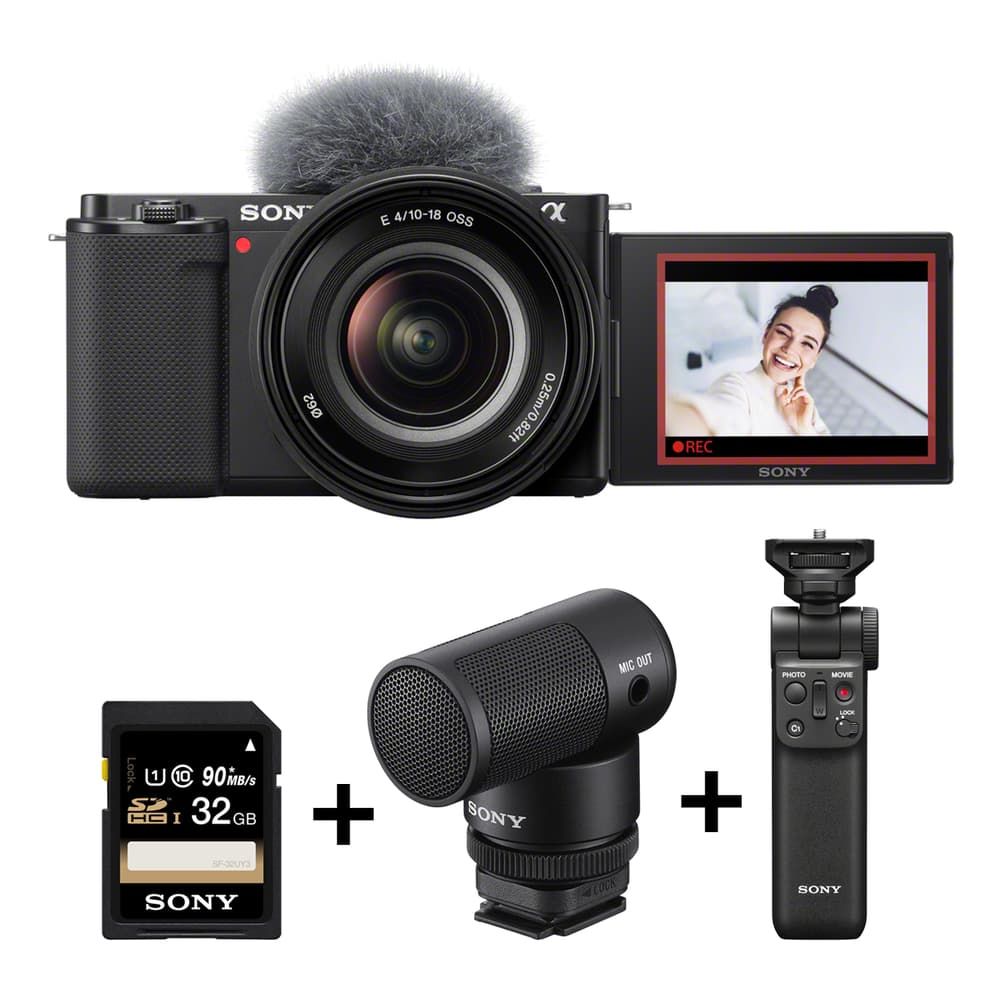 Sony ZV-E10 vlog Camera with Shooting Grip Wireless…