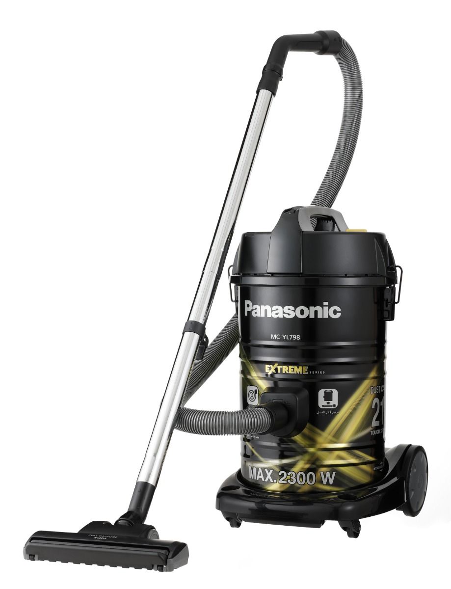 Compare Panasonic Drum vacuum Cleaner, 2300 Watts, 21 liters Capacity, Full Nozzle, Anti Bacteria, Cord 8m, Cord Storage, MCYL798NY47, Black at KSA Price