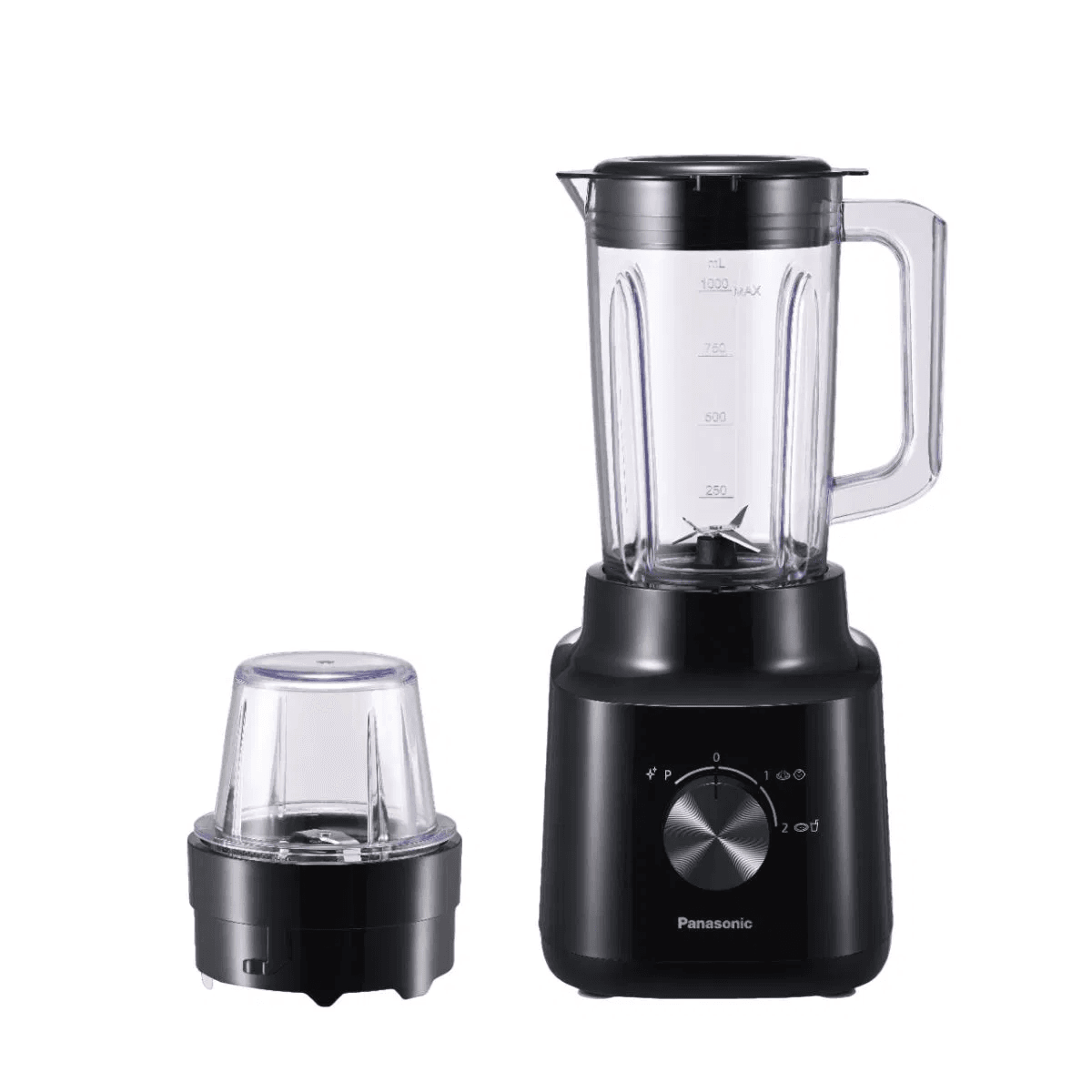 Compare Panasonic Blender, 450W, 1.45L Plastic jug, Curved Stainless Steel Blade for Smooth Blending, 1 Dry Mill for Grinding, 2 Speed+1 Pulse, CP3111KTZ, Black at KSA Price