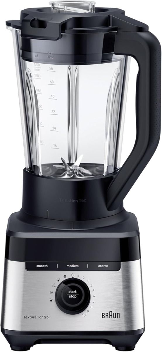 Compare Braun Power Blender 7, 1400W, 10 Speeds, 9 Food Programs, Smoothie program,1.7L Capacity, TriAction Technology, 10 Speed, Pulse Function, PrecisionCrush Blade, Clean Program, JB7550BK, Black at KSA Price