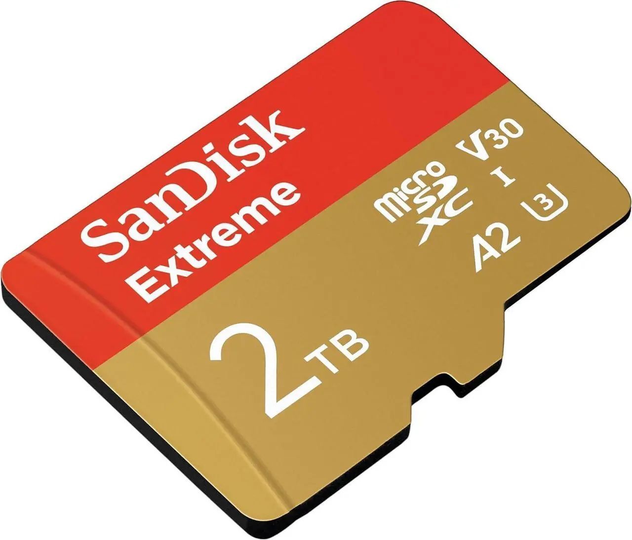 Compare SanDisk 2TB Extreme microSDXC UHSI Card with SD Adapter – RecordBreaking 190MBs Speed, V30, U3, A2 for 4K UHD Video, Drones, and Gaming SDSQXAV2T00GN6MN at KSA Price