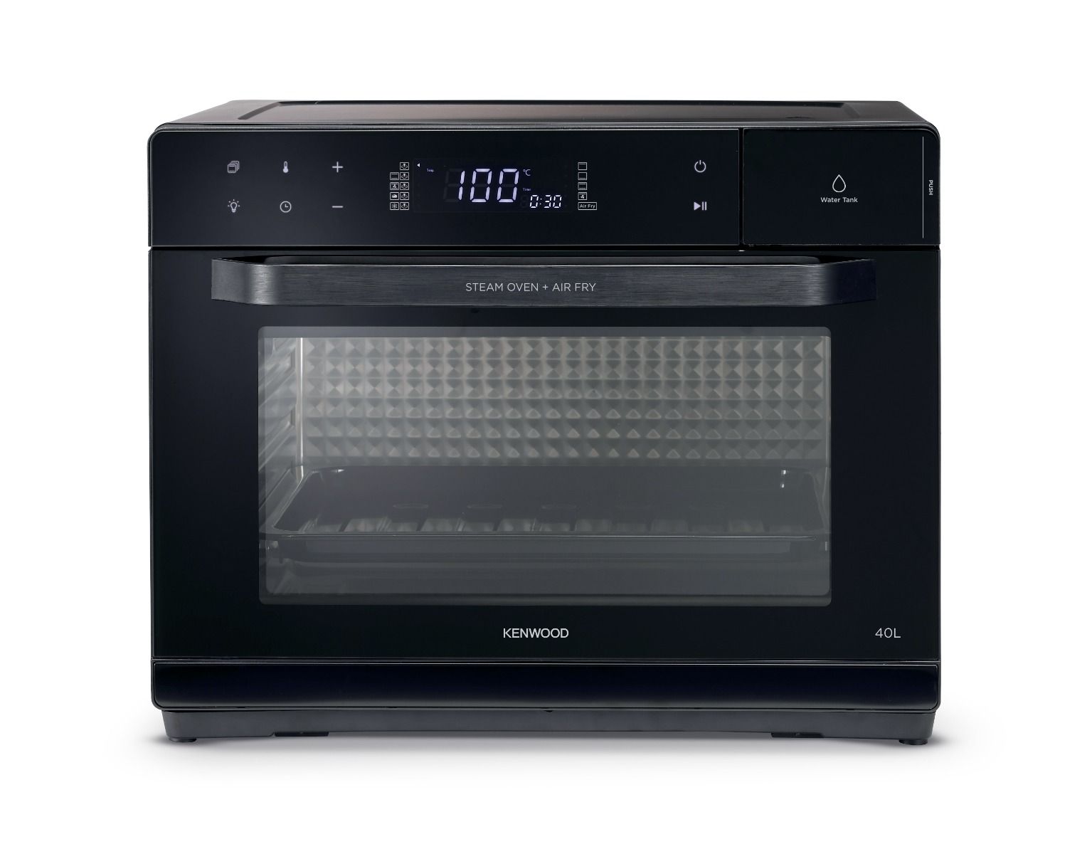 Compare Kenwood Steam Oven & Air fryer, 1740W, 40L 10 Preset Programs, Digital Panel, Adjustable Temperature up to 230˚, Steam functionality, Timer 12 Hours, MOS40.000BK, Black at KSA Price