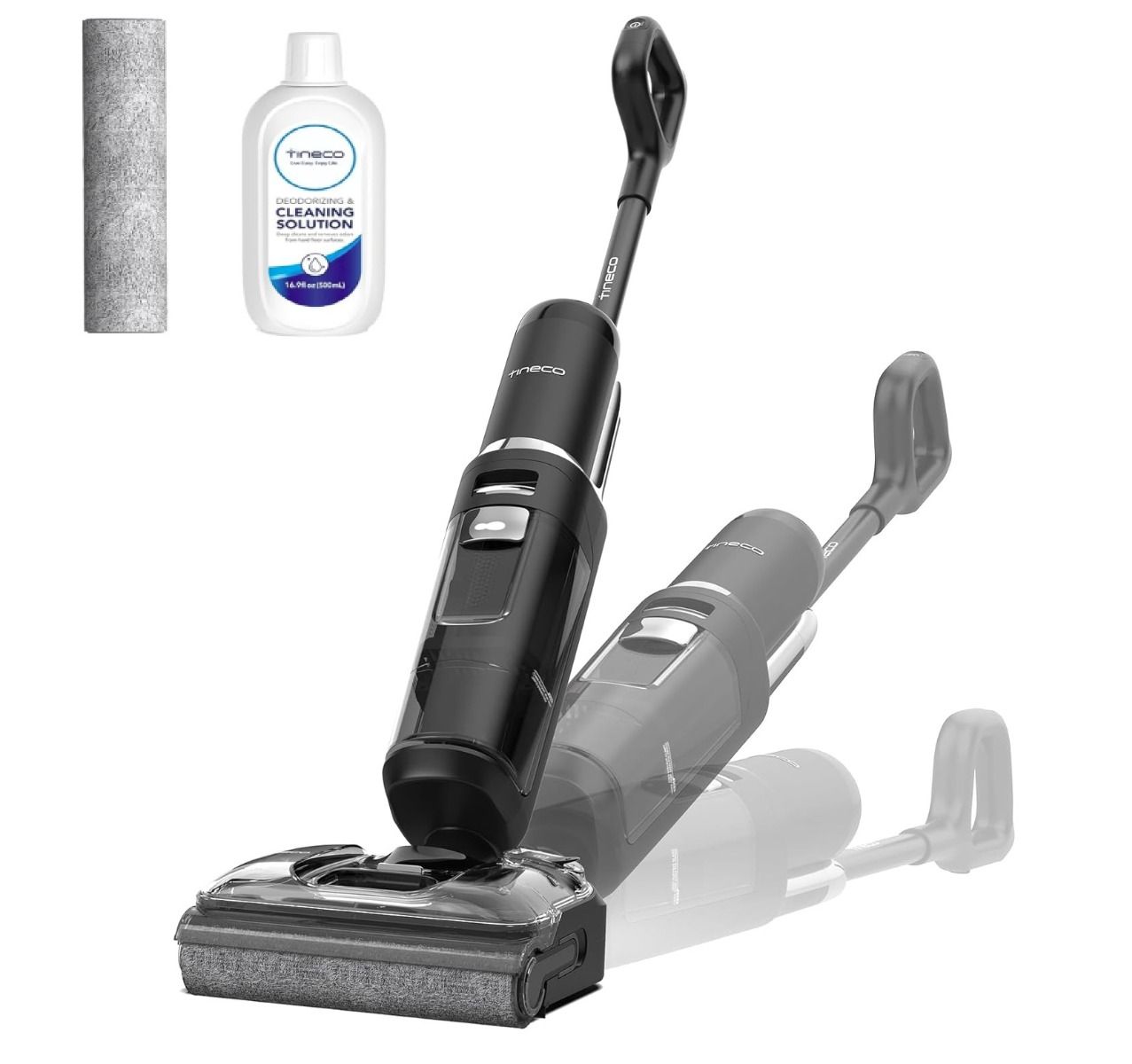 Compare Tineco Floor One S7 Stretch Cordless Wet Dry Vacuum Cleaner, 50 Min Runtime, FlashDry Self Clean, 180° Lay Flat Design, 1L, FW061600AE, Black at KSA Price