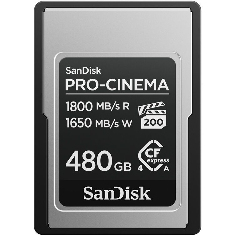 Compare SanDisk PROCINEMA CFexpress Type A Card, 480GB, Up to 1800MBs read speed, up to 1650MBs write speed, SDCFEA480GGN4NN at KSA Price