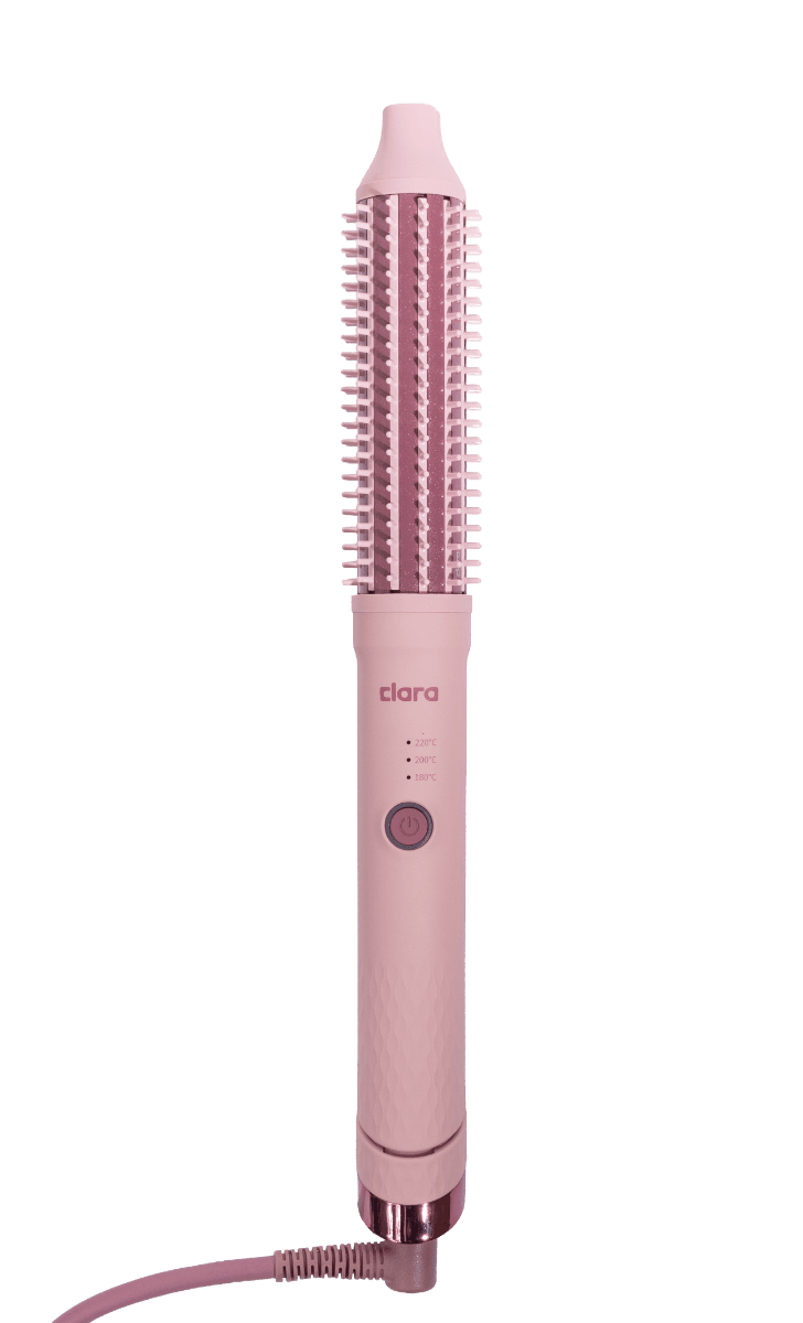Compare Clara Dual Slim Brush and Straightener, 3 Temperature, 360° Swivel Cord, Suitable for All Hair Types, C19, Pink at KSA Price