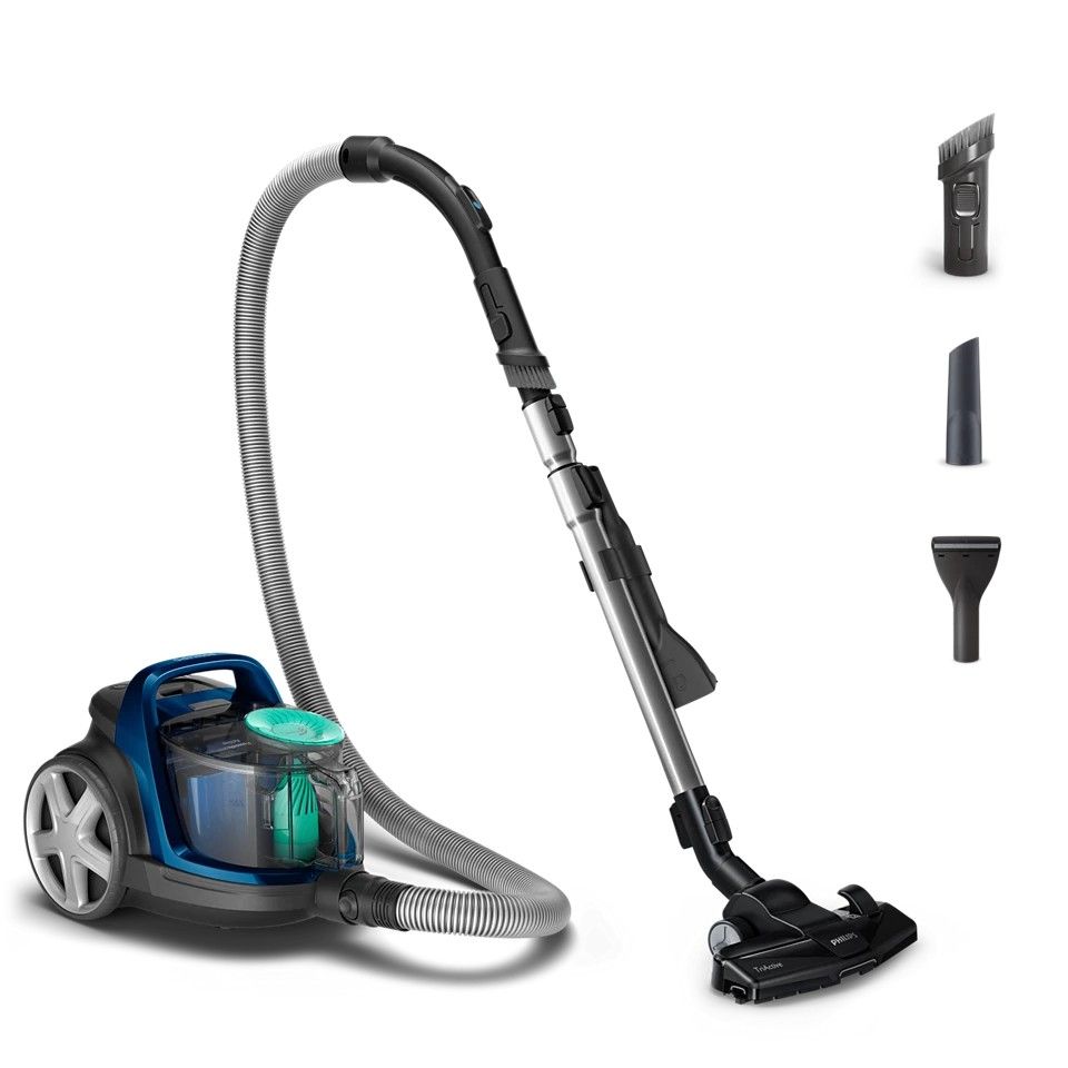 Compare Philips Bagless Vacuum Cleaner, 2000W generates 410W Suction Power, H13 Allergy Filter, PowerCyclone 7, FC957062, Dark Royal Blue at KSA Price