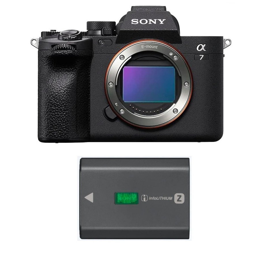 Compare Sony Alpha 7 IV fullframe Hybrid Camera, ILCE7M4 + Sony Zseries Rechargeable Battery Pack, NPFZ100 at KSA Price