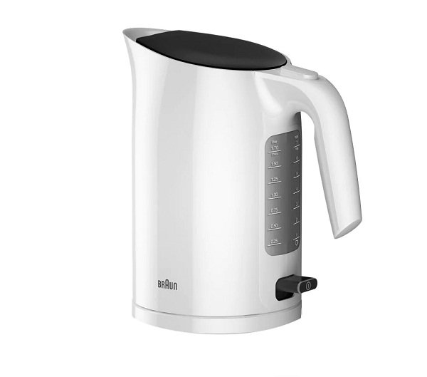 Compare Braun Kettle, 3000W, 1.7L, Washable Anti Scale Filter, WK3110WH, White at KSA Price