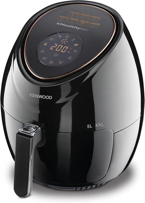 Compare Kenwood Digital Air Fryer, 1500W, 5L, With Rapid Hot Air Circulation For Frying, Grilling, Broiling, Roasting, Baking And Toasting, HFP52.000BK, Black at KSA Price