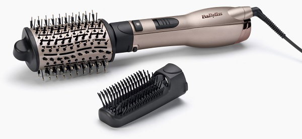 Compare BaByliss Smooth Volume Airbrush, 1000W Drying Power, Ionic To Fight Frizz, 3 Heat Settings, Style While You Dry, Large Oval Ceramic Barrel For Smoothing, AS90PSDE, Rose Quartz at KSA Price