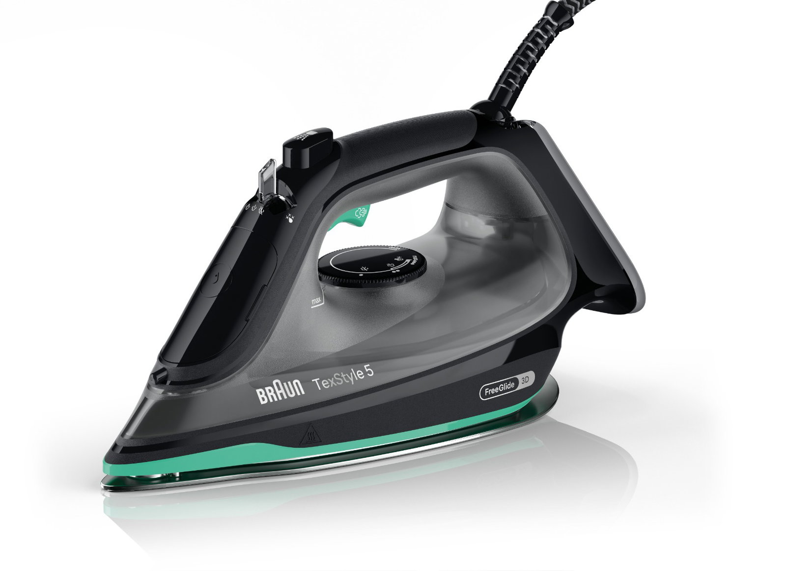 Compare Braun TexStyle 5 Steam iron, 2700 W, Steam rate: 50 gmin, Steam shot: 220 gmin, with 3D FreeGlide Technology and Vertical steaming, SuperCeramic Sole, Ultimate Fast ans self Clean, Automatic ShutOff with anti drip system, SI5277GR, BlackGreen at KSA Price