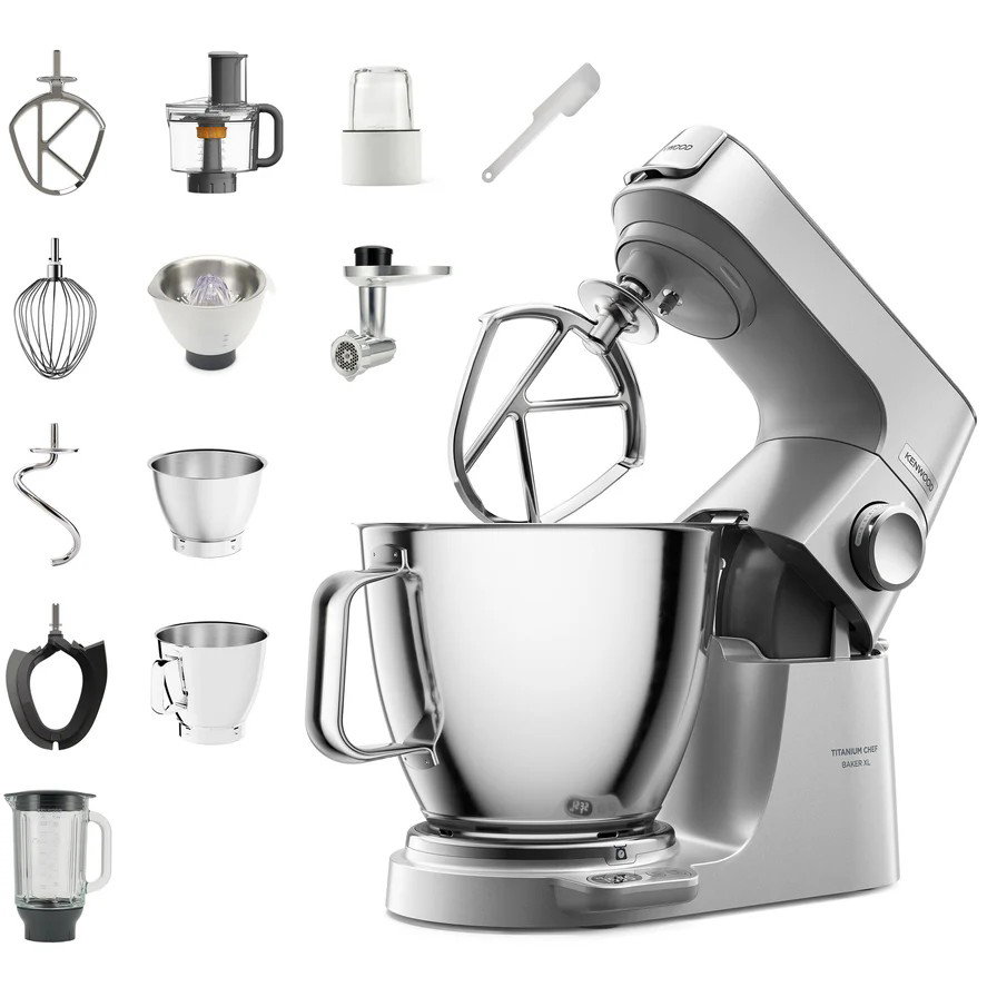 Kenwood Kitchen Machine Titanium Chef Baker, 1800W,…