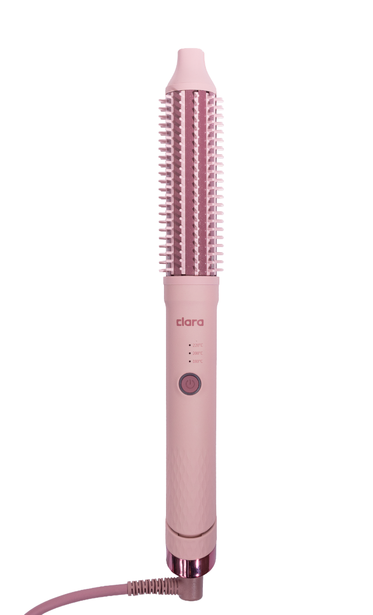 Compare Clara Dual Slim Brush and Straightener, 3 Temperature, 360° Swivel Cord, Suitable for All Hair Types, C19, Pink at KSA Price