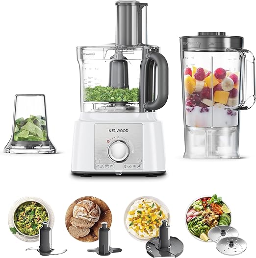 Kenwood Food Processor, 1000W, 3L Bowl, 1.5L Blender…