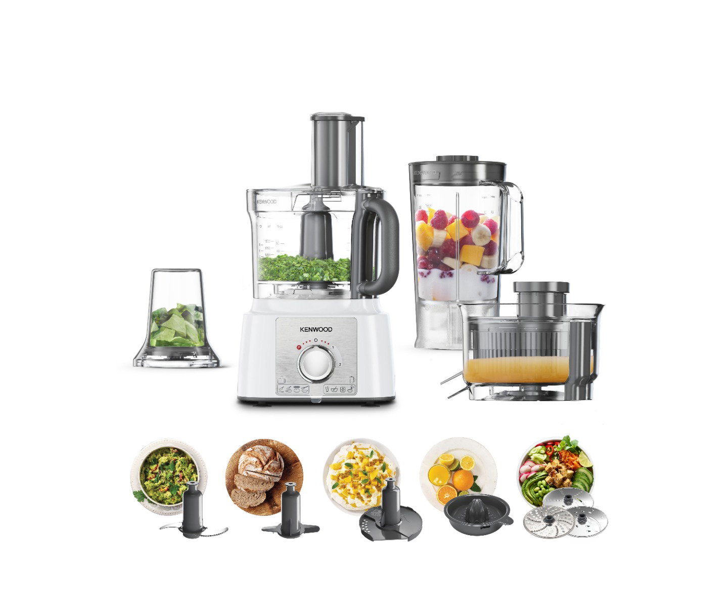 Kenwood Food Processor, 1000W, 3L Bowl, 1.5L Blender,…