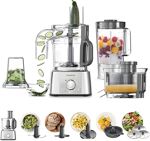 Kenwood Food Processor, 1000W, 3L Bowl, 1.5L Blender,…