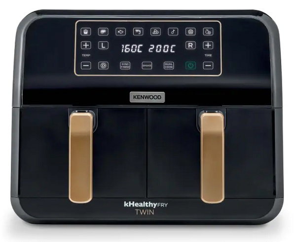 Compare Kenwood Dual Air Fryer 8L, 1700W, Dual Zone Technology, Digital Display, HFP70.000BK, Black at KSA Price