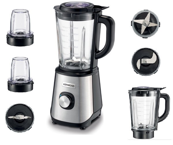 Compare Kenwood Blender, 1000W, 2L Glass Goblet, Grinder Mill, Chopper Mill, Ice Crush Function, BLM45.885SS, Multicolor at KSA Price