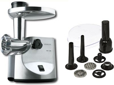 Compare Kenwood Meat Grinder, 1600W, 1.0Kg Per Minute, Metal Body, Meat Mincer, 3 Stainless Steel Mincer Screens, Kibbeh Maker, Sausage Maker, Feed Tube Pusher, Reverse Function, MG510008, Silver at KSA Price
