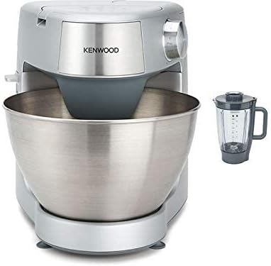 Compare Kenwood Kitchen Machine, 1000W, 4.3L Stainless Steel Bowl, Prospero 4 Attachments, Variable Speed, KBeater, Whisk, Dough Hook, Blender, KHC29.B0SI, Silver at KSA Price