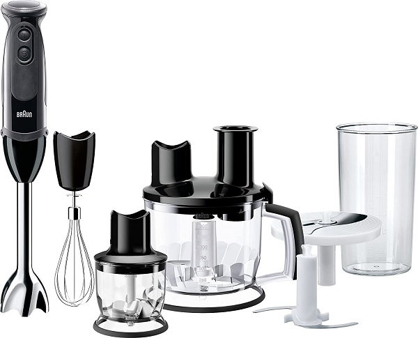 Compare Braun Multi Quick 5, 1000W, 21 Speeds, 1.5L Food Processor, Whisk, 0.600L Beaker, Splash Control, MQ5285BK, Black at KSA Price