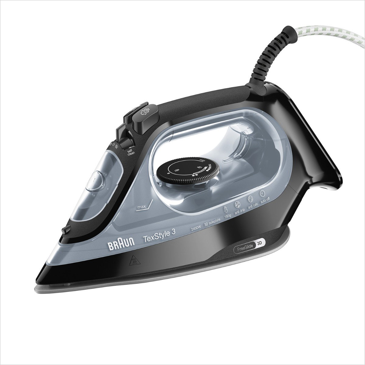 Braun Steam Iron, 2400W, Super Ceramic Soleplate,…