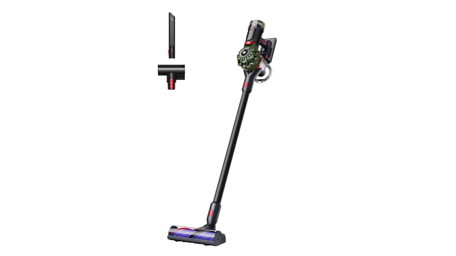 Compare Dyson Cyclone Cordless Vacuum, 150 Air Watts, 60 Min Run Time, Swappable Battery, No Tangles, No loss of Suction, V8, Black & Green at KSA Price