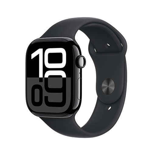 Compare Apple Watch Series 10 GPS 46mm Jet Black Aluminum Case with Black Sport Band  ML at KSA Price
